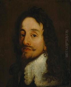 A Portrait Of Charles I Of England by Sir Anthony Van Dyck