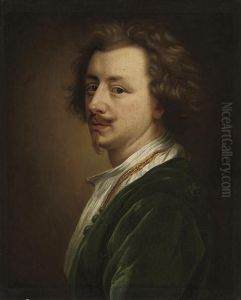 Self-portrait Of The Artist, Bust-length, In A Blue Robe And White Shirt by Sir Anthony Van Dyck