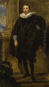 Portrat Eines Vornehmen Mannes In Ganzer Figur. by Sir Anthony Van Dyck