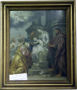 Maria Med Jesusbarnet. by Sir Anthony Van Dyck
