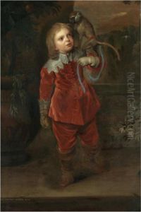 Portrait Of The Dwarf Geoffrey Hudson (1619-1682) by Sir Anthony Van Dyck