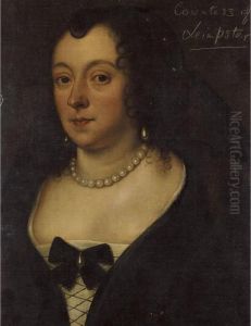 Portrait Of Catherine, Lady Cholmondeley, Later Countess Of Leinster by Sir Anthony Van Dyck