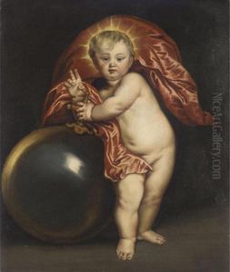 The Christ Child As Salvator Mundi by Sir Anthony Van Dyck