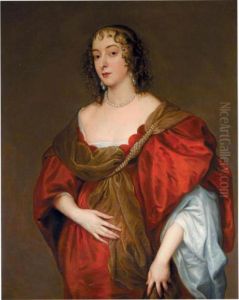 Portrait Of A Lady, Probably Elizabeth Howard, Granddaughter Of 1st Earl Of Suffolk by Sir Anthony Van Dyck