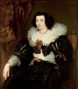 Portrait Of Anna Maria De 
Camudio Three-quarter Length Wearing Black With 
An Elaborate Ruff