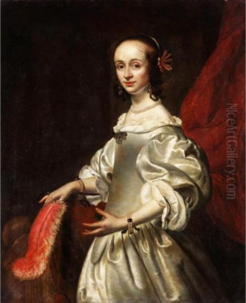 Portrait Of A Lady, Said To Be Susannah Glyn, Nee Lewen Of Ewell, Surrey - view 1