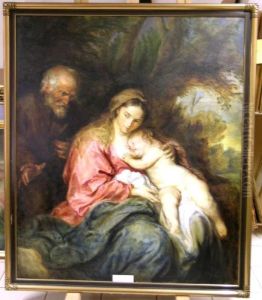 "ruhe Aus Der Flucht". by Sir Anthony Van Dyck