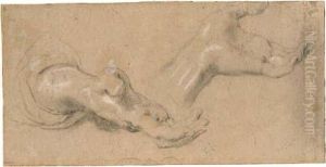 Deux Mains Avec Les Paumes Tournees Vers Le Haut by Sir Anthony Van Dyck