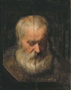 A Head Study Of A Bearded Man by Sir Anthony Van Dyck