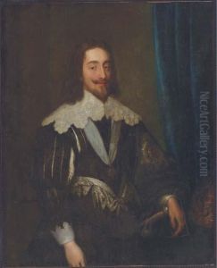 Portrait Of Charles I, Standing Three-quarter Length by Sir Anthony Van Dyck
