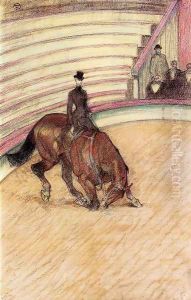At the Circus: Dressage by Henri De Toulouse-Lautrec