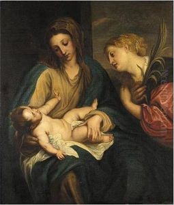 The Virgin And Child With Saint Catherine by Sir Anthony Van Dyck