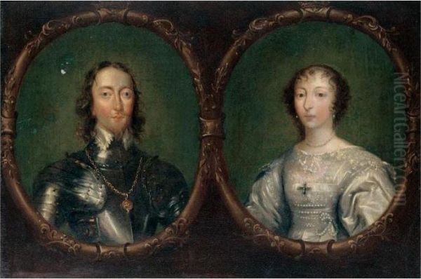 Portrait Of King Charles I And Queen Henrietta Maria - view 1