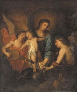 The Virgin And Child With Two Angels by Sir Anthony Van Dyck