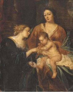 The Mystic Marriage Of Saint Catherine Of Alexandria by Sir Anthony Van Dyck