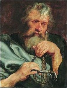 A Study For Saint Paul, Half Length by Sir Anthony Van Dyck