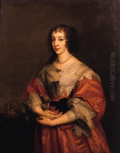 Portrait Of Queen Henrietta Maria Of Englan Portrait Of Queen Henrietta Maria Of Englan