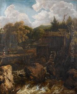 A Norwegian Mountain Landscape by Allart Van Everdingen