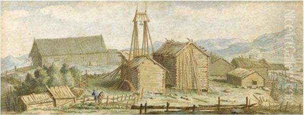 Norwegian Landscape With A Timber Yard - view 1