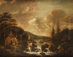 Paisaje Con Cascada