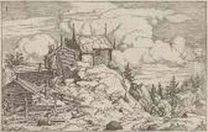 Everdingen
 Group Of 5 Etchings. by Allart Van Everdingen