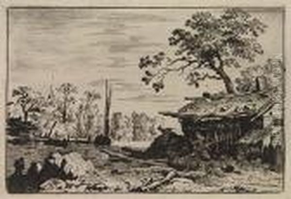 The Large Rock Projecting From A River - view 1