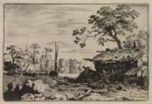 The Large Rock Projecting From A River