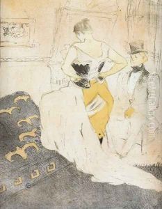 Elles: Woman Fastening a Corset, Passing Conquest by Henri De Toulouse-Lautrec