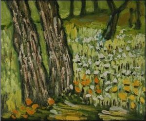Pine Trees And Dandelions In The Garden Of St. Paul Hospital