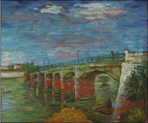 The Seine Bridge At Asnieres by Vincent Van Gogh