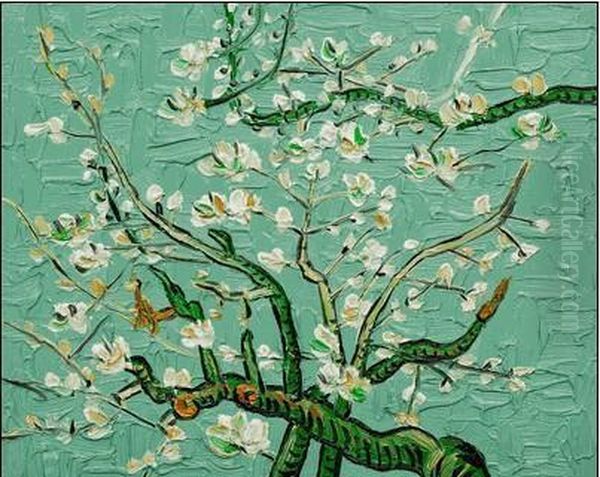Branches Of An Almond Tree In Blossom - view 1
