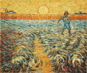 Sower With Setting Sun by Vincent Van Gogh