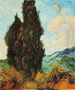 Two Cypresses by Vincent Van Gogh