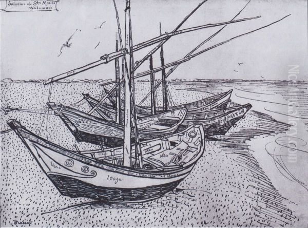 Fishing Boats On The Beach At Saintes-maries - view 1