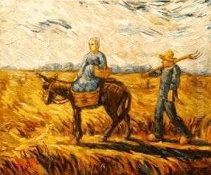 Peasant Couple Going To Work by Vincent Van Gogh