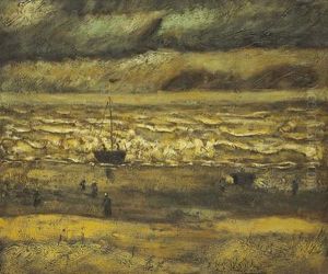 Beach At Scheveningen In Stormy Weather by Vincent Van Gogh