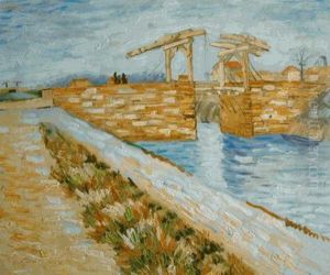 Langlois Bridge At Arles With Road Alongside The Canal by Vincent Van Gogh