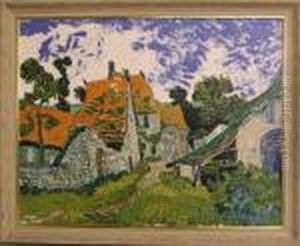 Dorfstrase In Auvers-sur-dise by Vincent Van Gogh