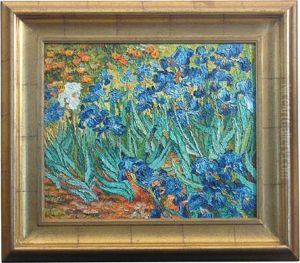 Study Of Irises by Vincent Van Gogh