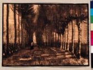 Personnage Sur La Route
Brown Ink On Buff Paper by Vincent Van Gogh
