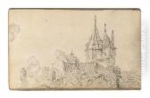 A Small Castle With Two Towers by Jan van Goyen