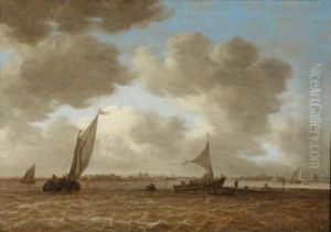 Shipping In Choppy Waters by Jan van Goyen