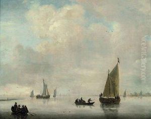 A Calm Day On The Scheldt by Jan van Goyen