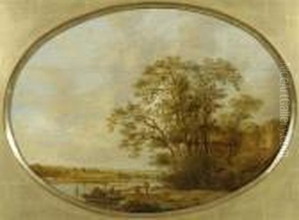 A River Landscape With Trees. - view 1