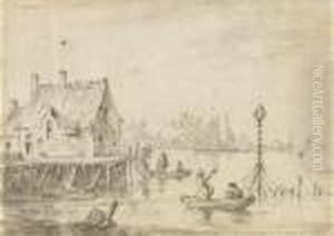 Seascape With Fishingboats by Jan van Goyen