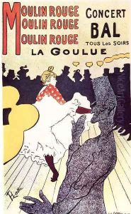 Moulin Rouge, the goulue by Henri De Toulouse-Lautrec
