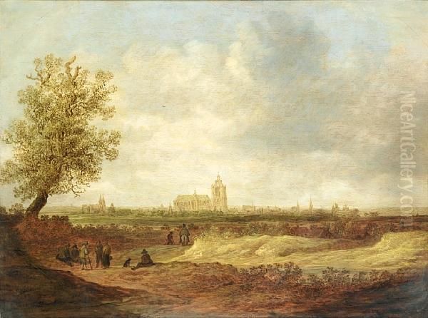 Travellers On A Path, With Arnhem In The Distance - view 1
