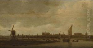 A View Of Leiden From The North, With Cattle Grazing In Theforeground A View Of Leiden From The North, With Cattle Grazing In Theforeground