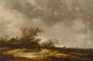 Landschaft Mit Drei Landleuten by Jan van Goyen