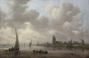 A View Of The Maas With Dordrecht Beyond